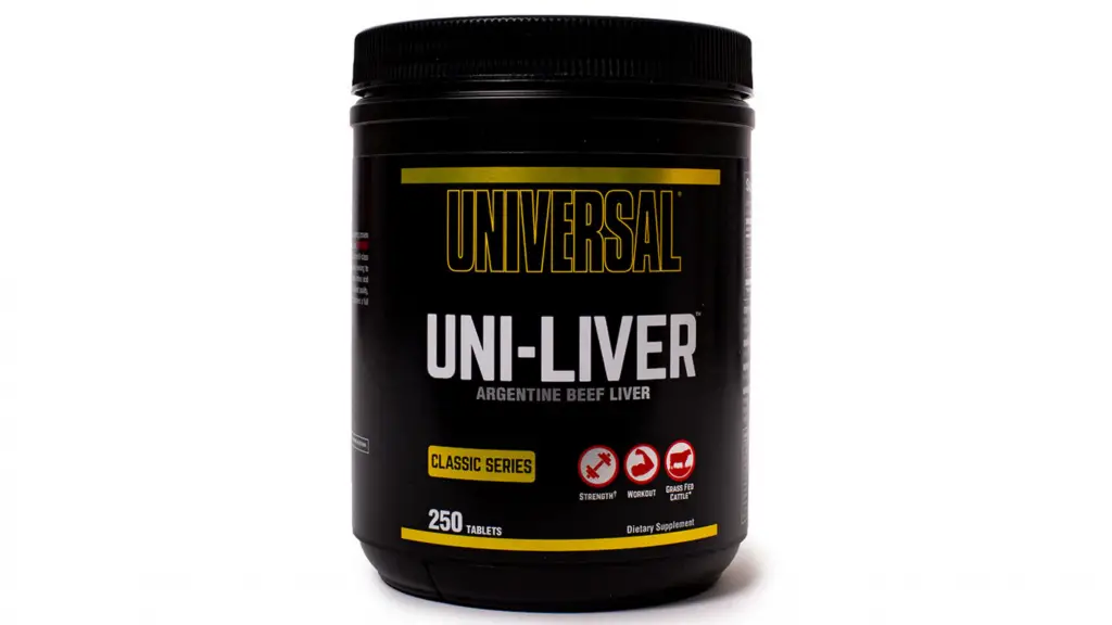 A tub of universal nutrition uni liver